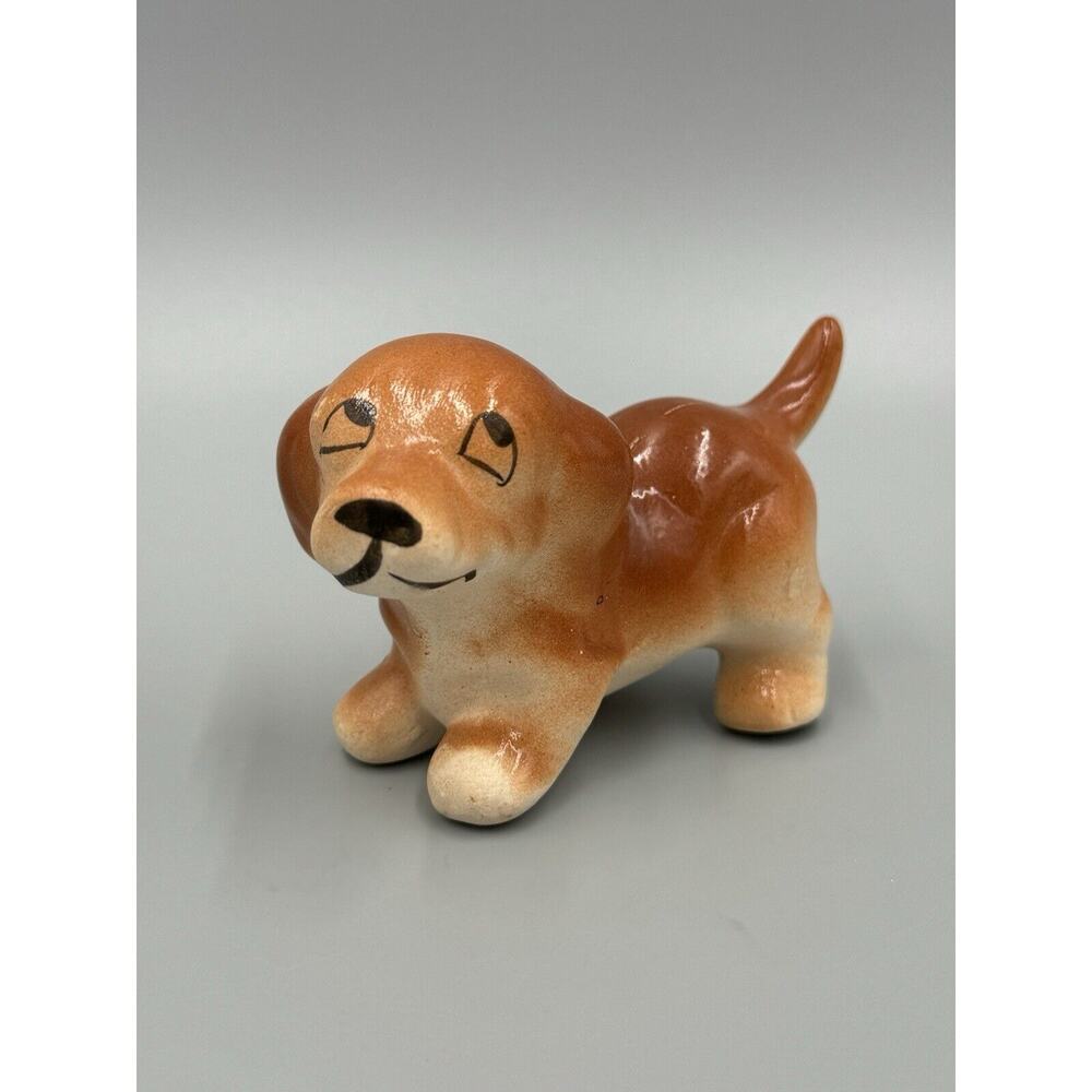 Vintage Porcelain Bisque Dashund Puppy‎ Dog 3” Figurine